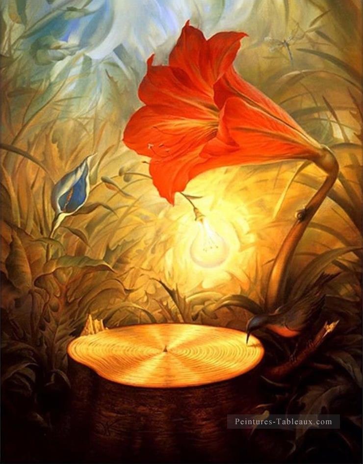 fleur contemporaine moderne de tulipe de surréalisme Peintures à l'huile